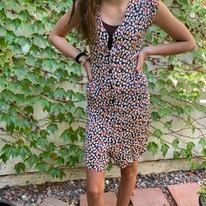 1990s Women’s Maternity Vintage Grunge Floral Spring/Summer Romper